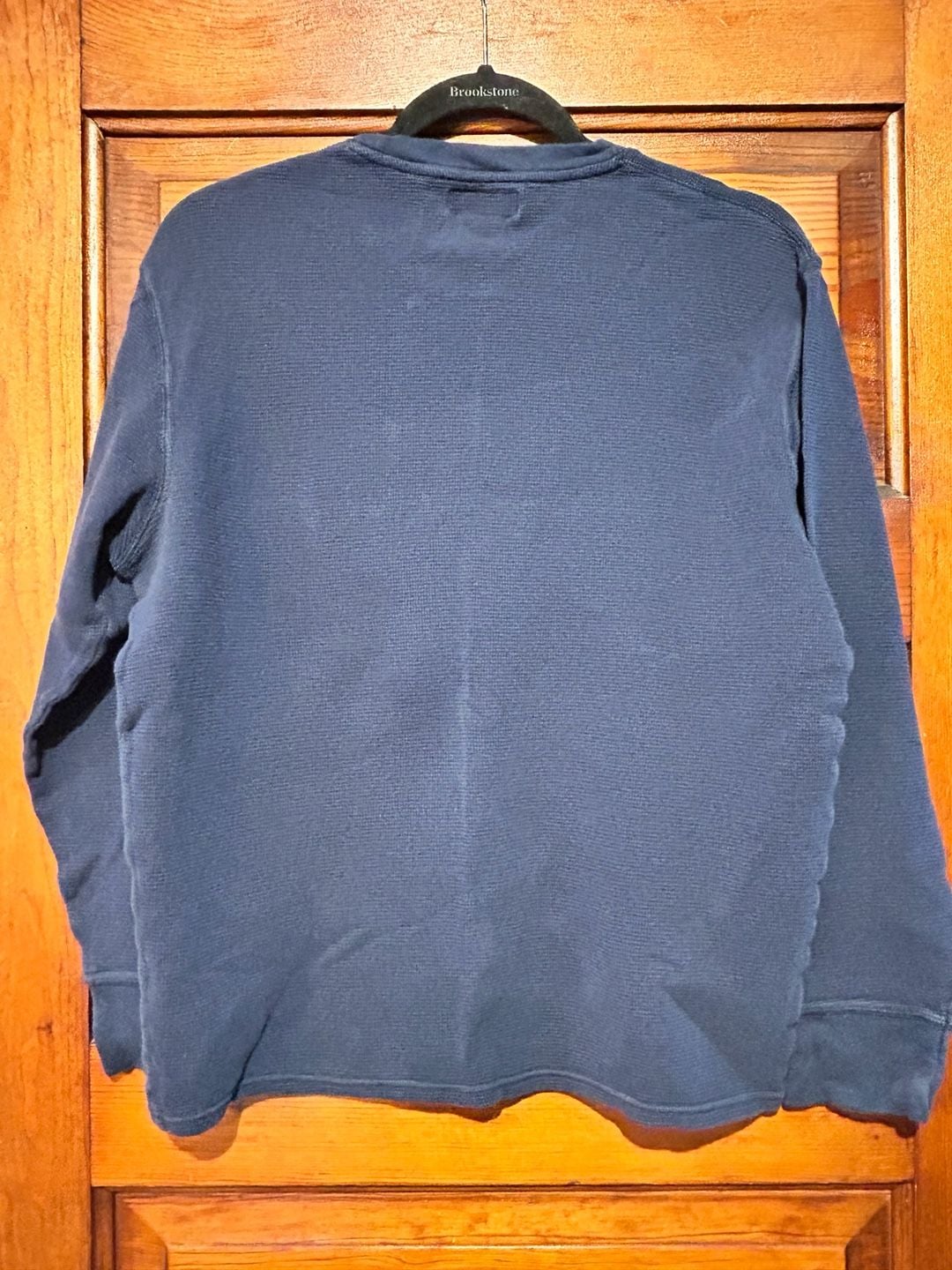 Polo Ralph Lauren Waffle Knit Thermal Crew Neck Shirt Navy Blue Size L 5