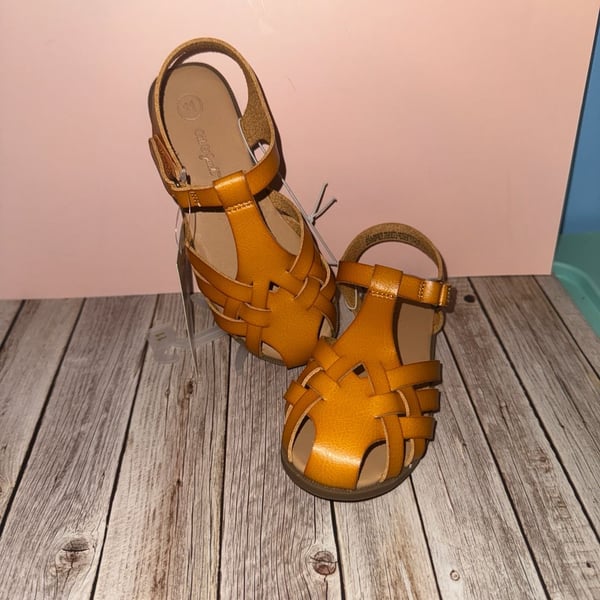 Cat & Jack Toddler Girls' Fisherman Sandals Cognac Size 11