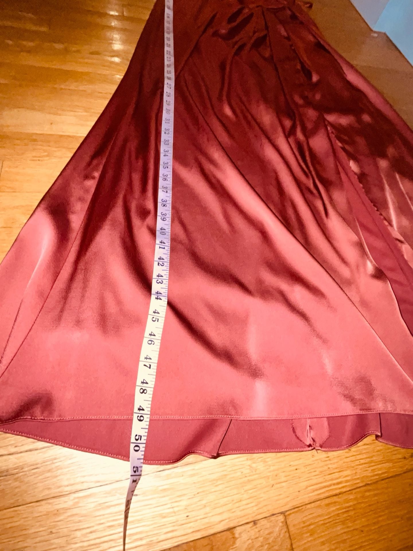 Morilee Bridesmaid PROM 21858 Luxe Satin Strapless Sheath Dress Rust Orange 11