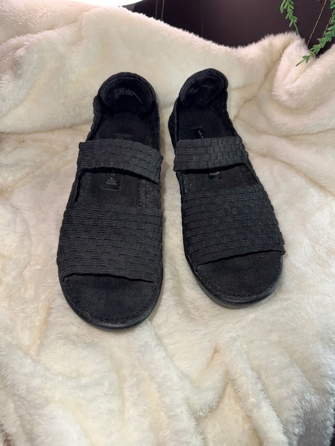 Steven by Steve Madden Blastr Woven Wedge Sandals Size 8 2