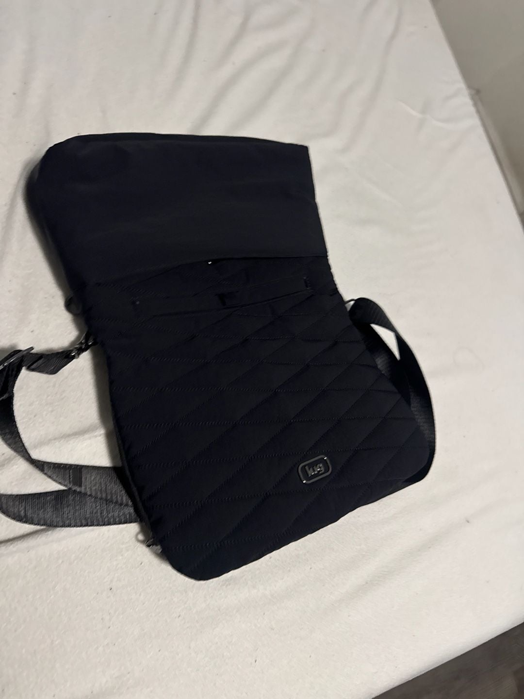 Lug Wink CloudGo Quilted Crossbody Bag with Flap Closure - Black 6