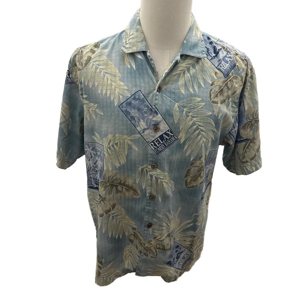 Tommy Bahama Relax 100% Silk Tropical Hawaiian Shirt Size M 2