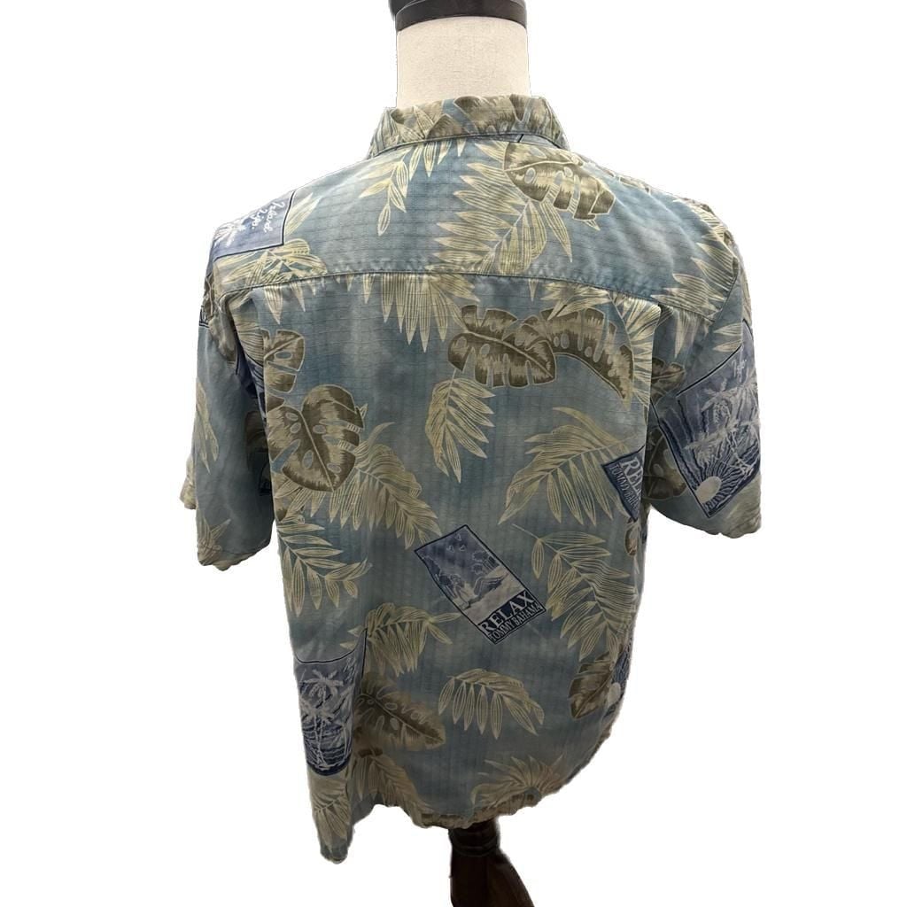Tommy Bahama Relax 100% Silk Tropical Hawaiian Shirt Size M 3