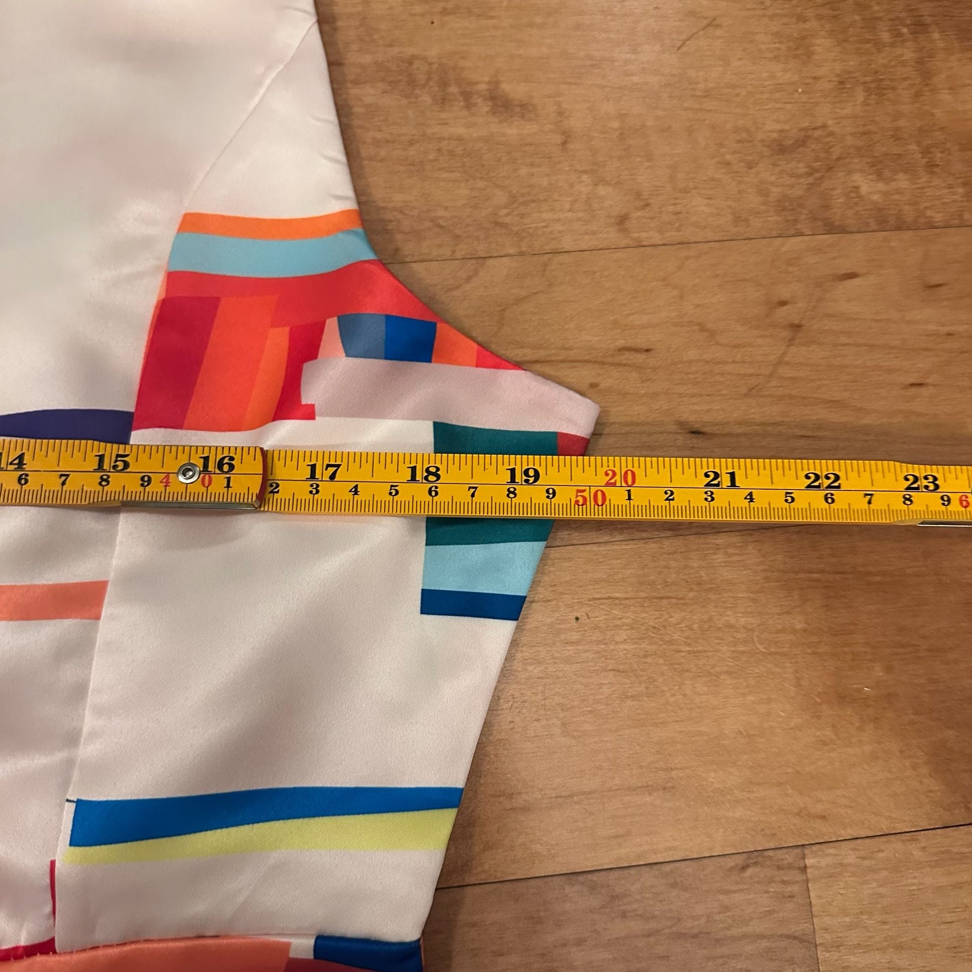 SHEIN Abstract Geometric Print Sleeveless Backless Maxi Dress Size L 8