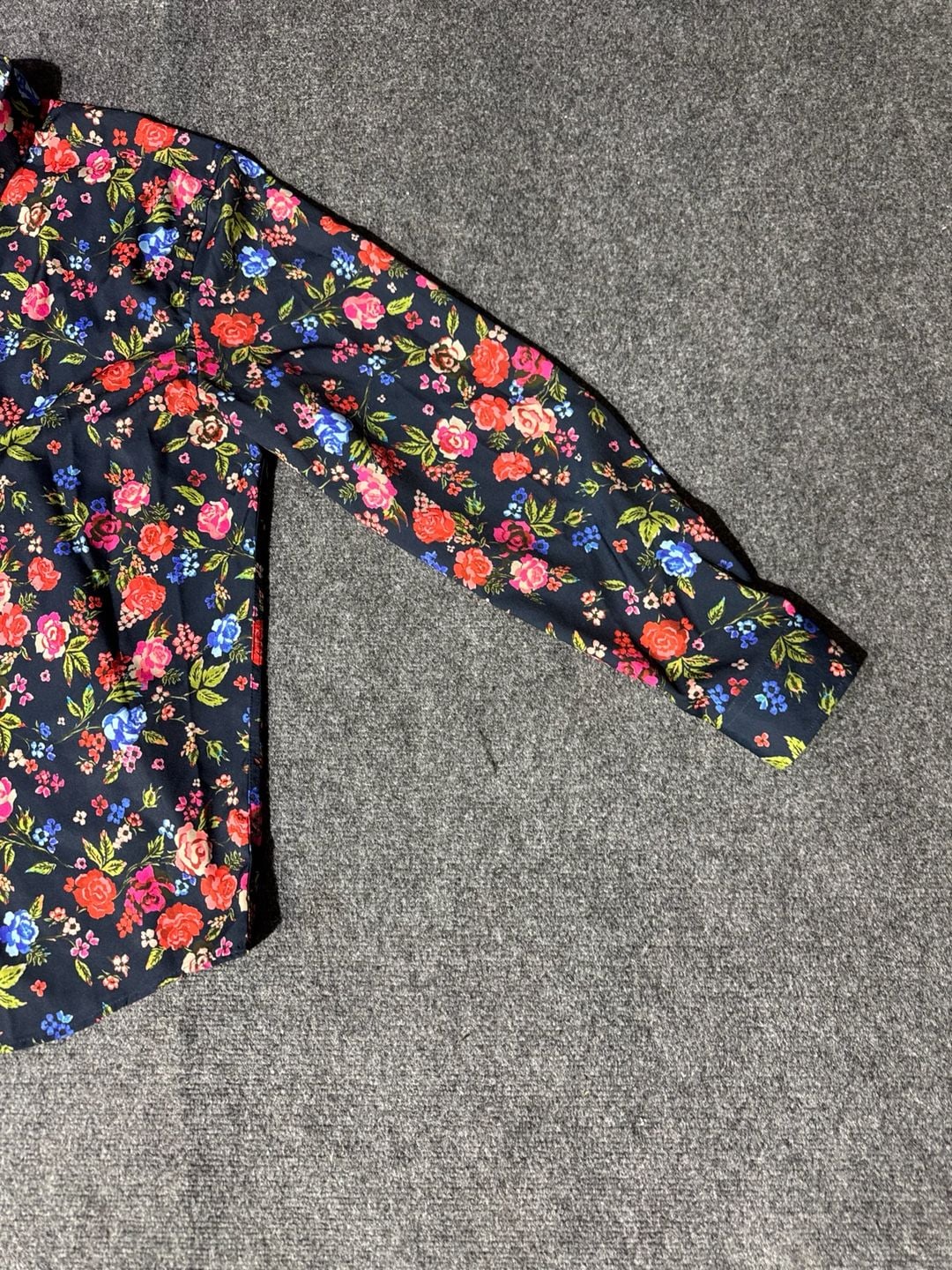 VIPWOLF Mens Floral Dress Shirt Blue Flower Long Sleeve Button Down Graphic XXL 14