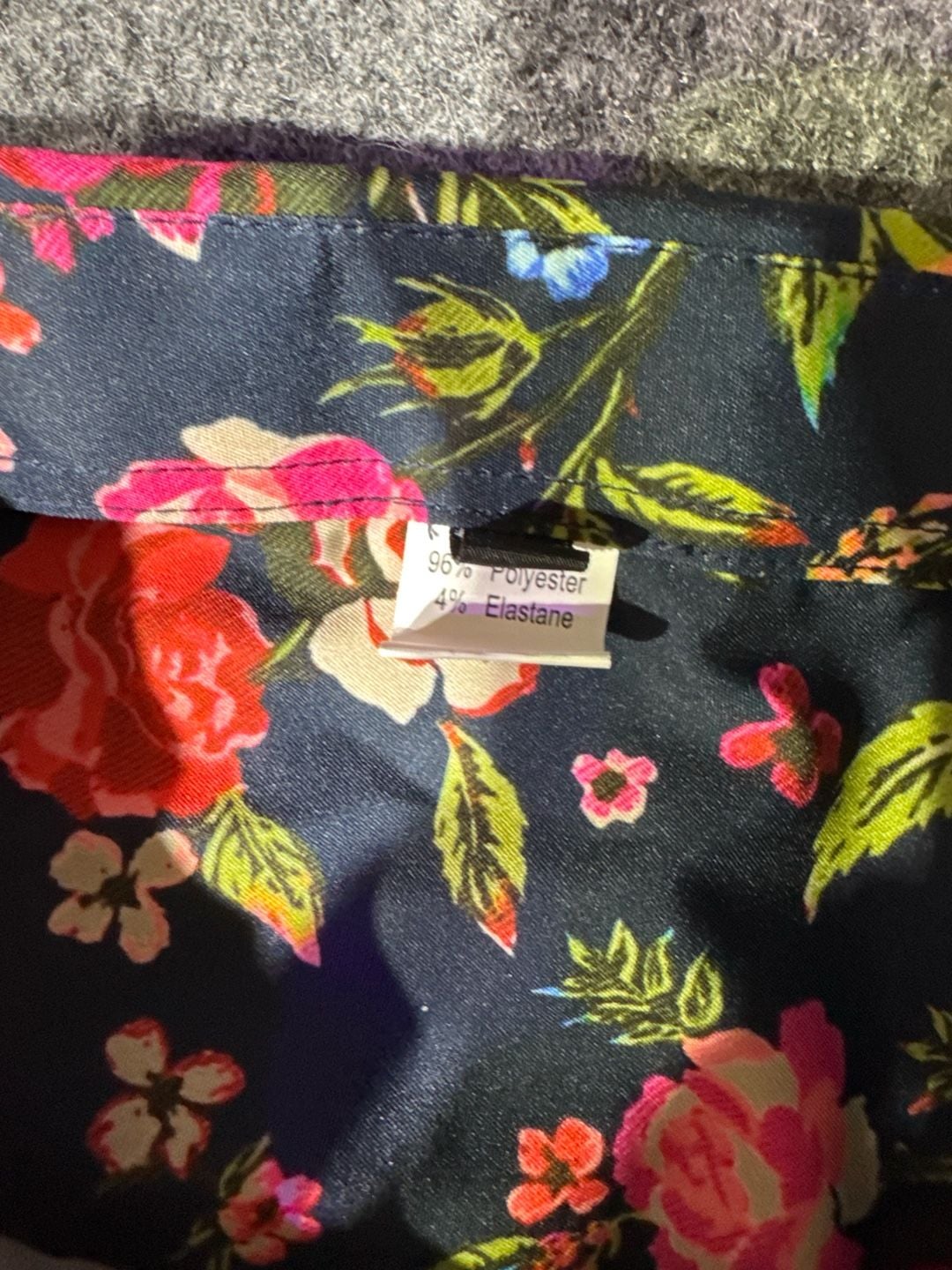VIPWOLF Mens Floral Dress Shirt Blue Flower Long Sleeve Button Down Graphic XXL 24