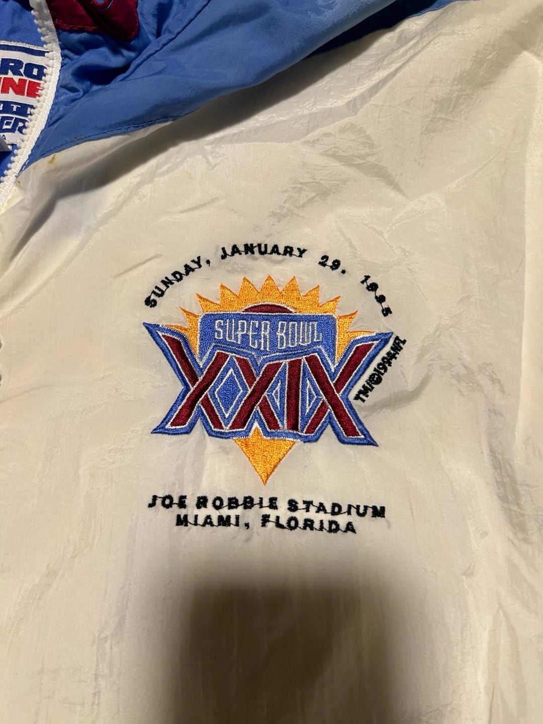 Vintage Starter NFL Pro Line Super Bowl XXIX 1995 Miami Windbreaker 5