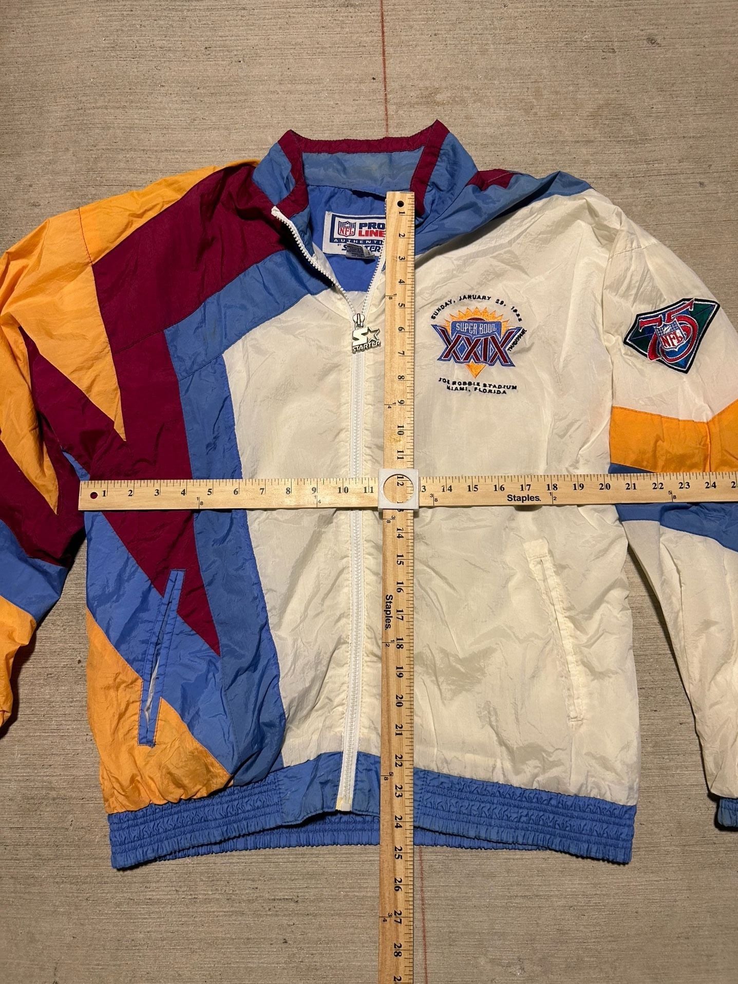 Vintage Starter NFL Pro Line Super Bowl XXIX 1995 Miami Windbreaker 8