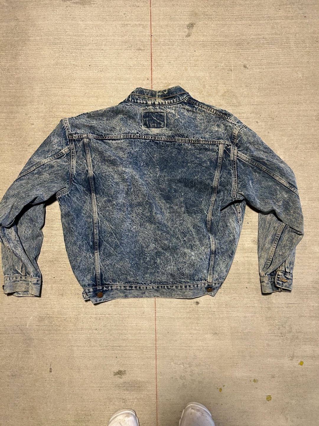 Edwin Vintage Acid Wash Denim Big Jacket Size L Made in Japan 3