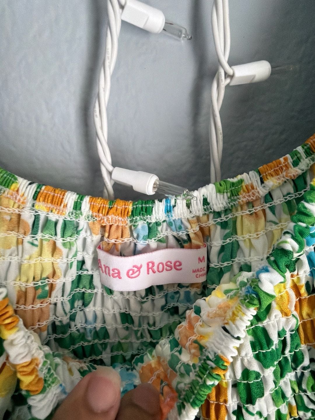 Ana & Rose Floral Smocked Tiered Maxi Dress, Size M 8