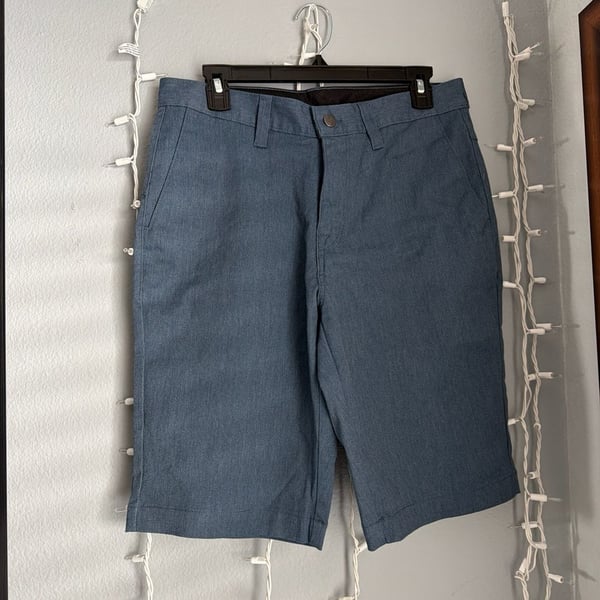 Volcom Vmonty Stretch Chino Shorts Heather Blue Size 30