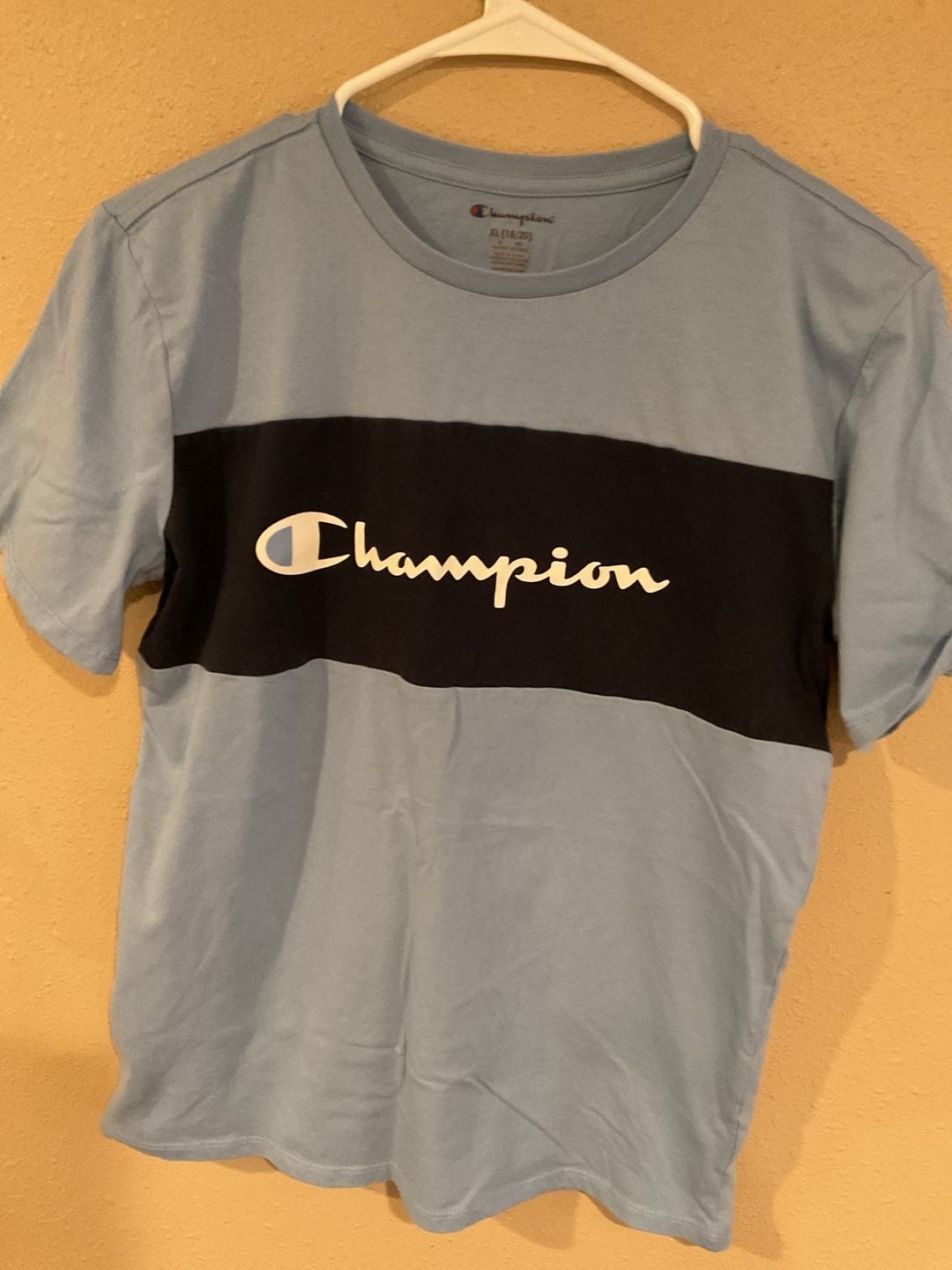 Champion Boys' Colorblock Script Logo T-Shirt, Size XL (18/20) 2