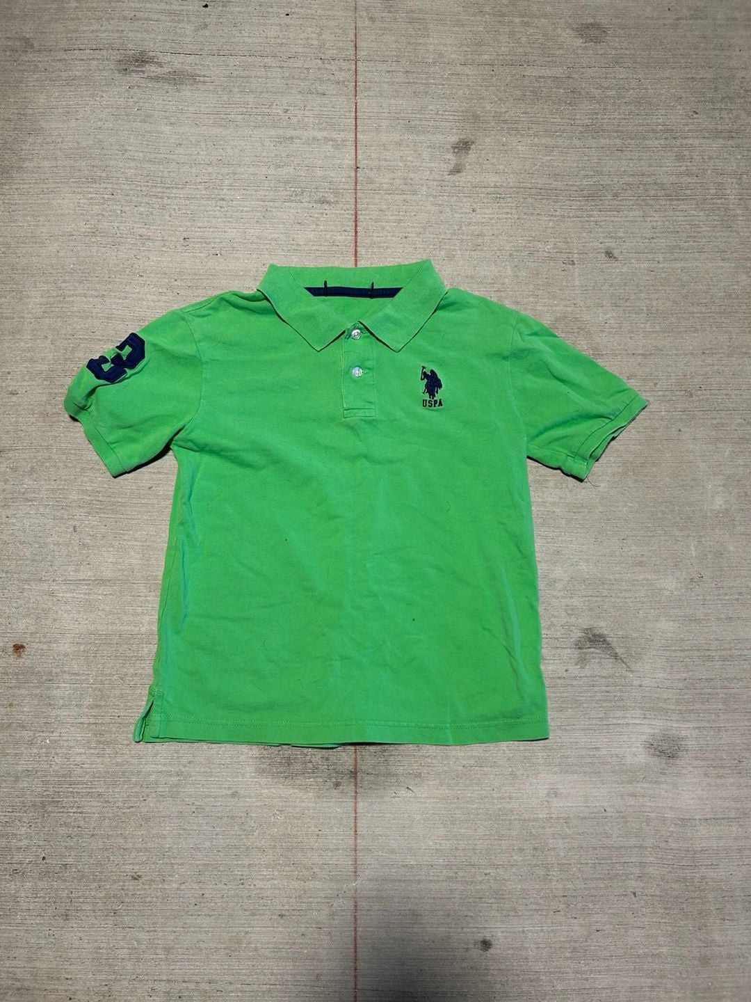 U.S. Polo Assn. Mens Slim Fit Short Sleeve Polo Shirt with Applique Green Flash Medium : , 2