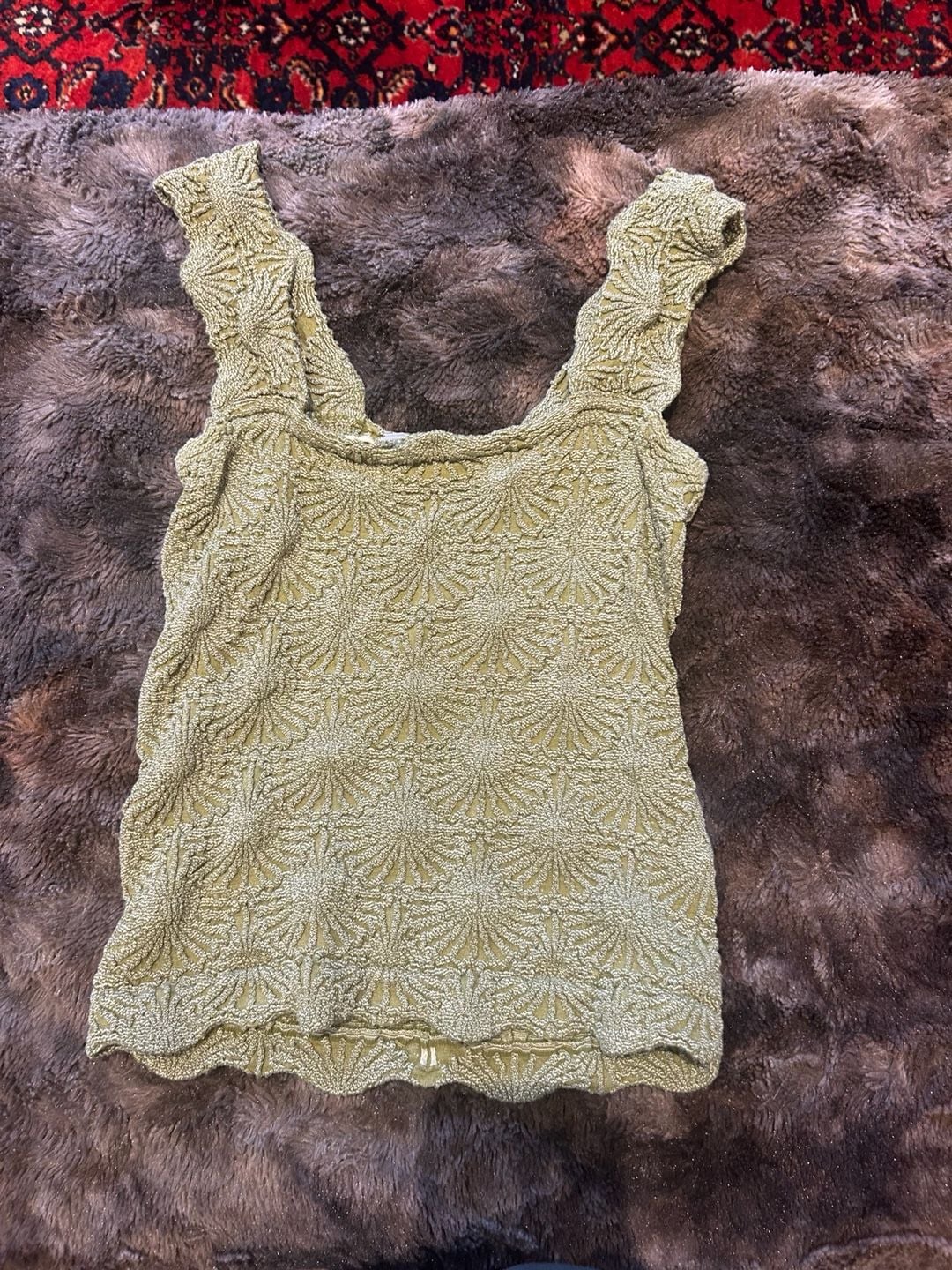 Intimately Free People Sunburst Textured Knit Tank Top, Size M/L 2