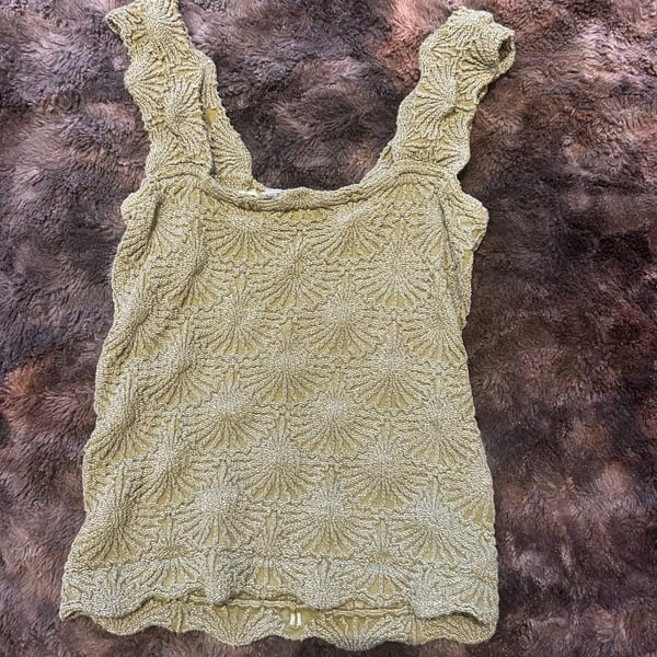 Intimately Free People Sunburst Textured Knit Tank Top, Size M/L