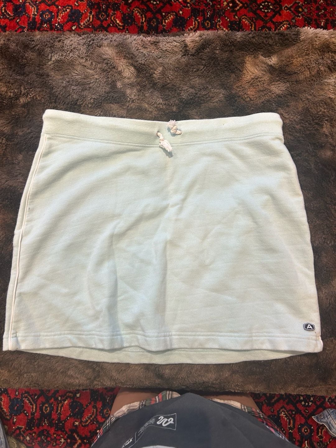 Abercrombie & Fitch Gym Issue Mint Green Mini Sweat Skirt Size XS 2