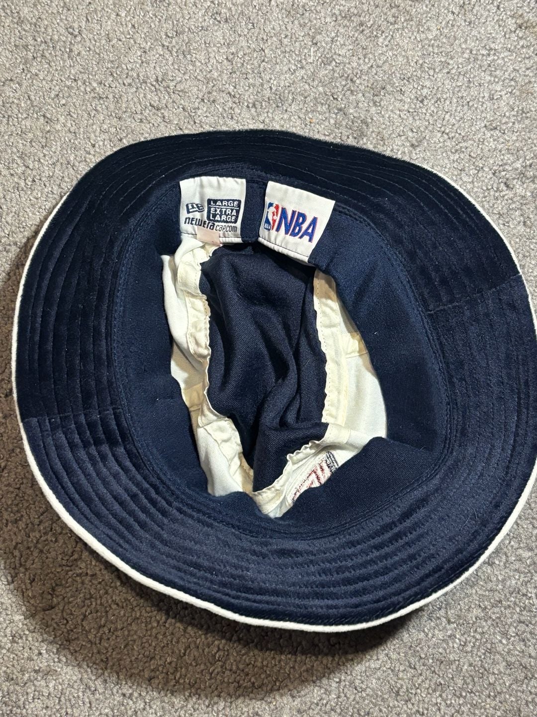 New Era New Jersey Nets NBA Terry Cloth Bucket Hat Size L/XL 5