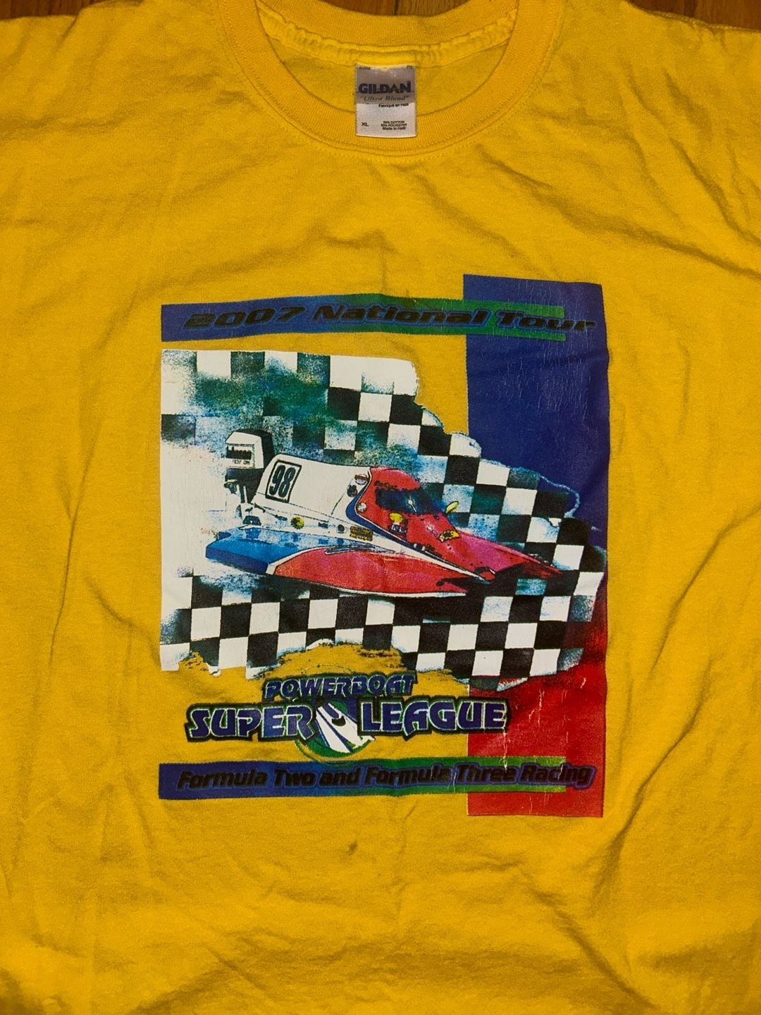 2007 National Tour Powerboat Super League Racing Vintage T-Shirt Size XL 3