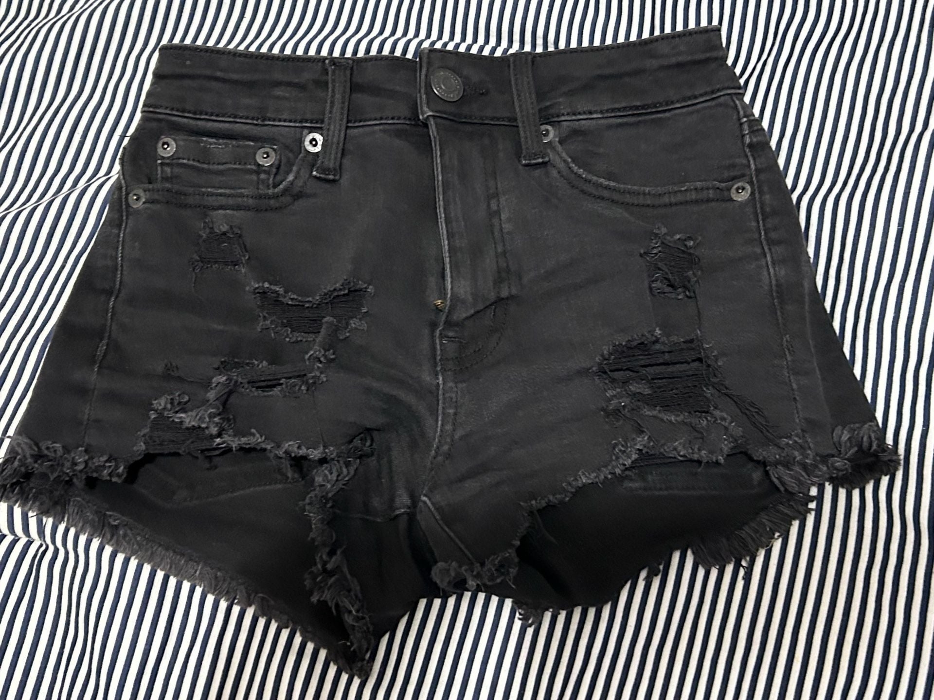 Aeropostale black denim shorts 3