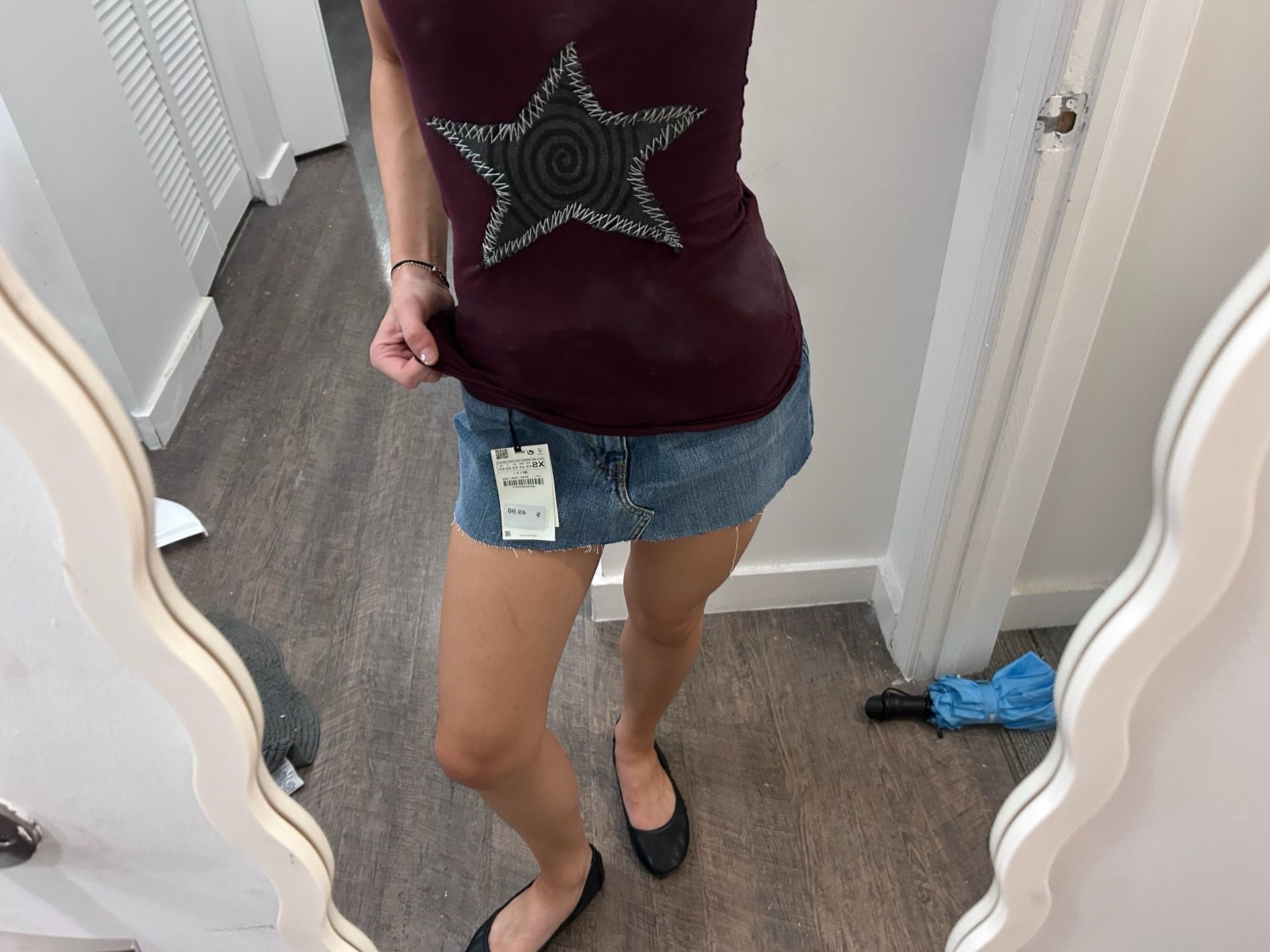 Zara Premium Denim Mini Skirt 2