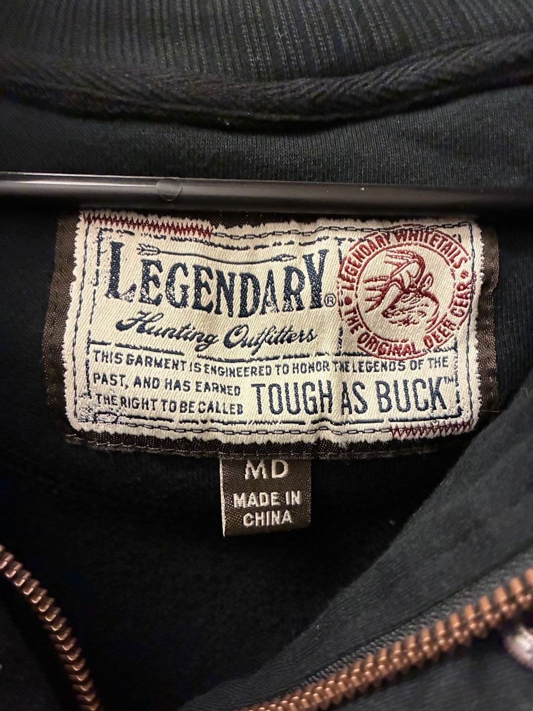 Legendary Whitetails Men's Tough as Buck 1/4 Zip Action Hoodie, Size MD 8