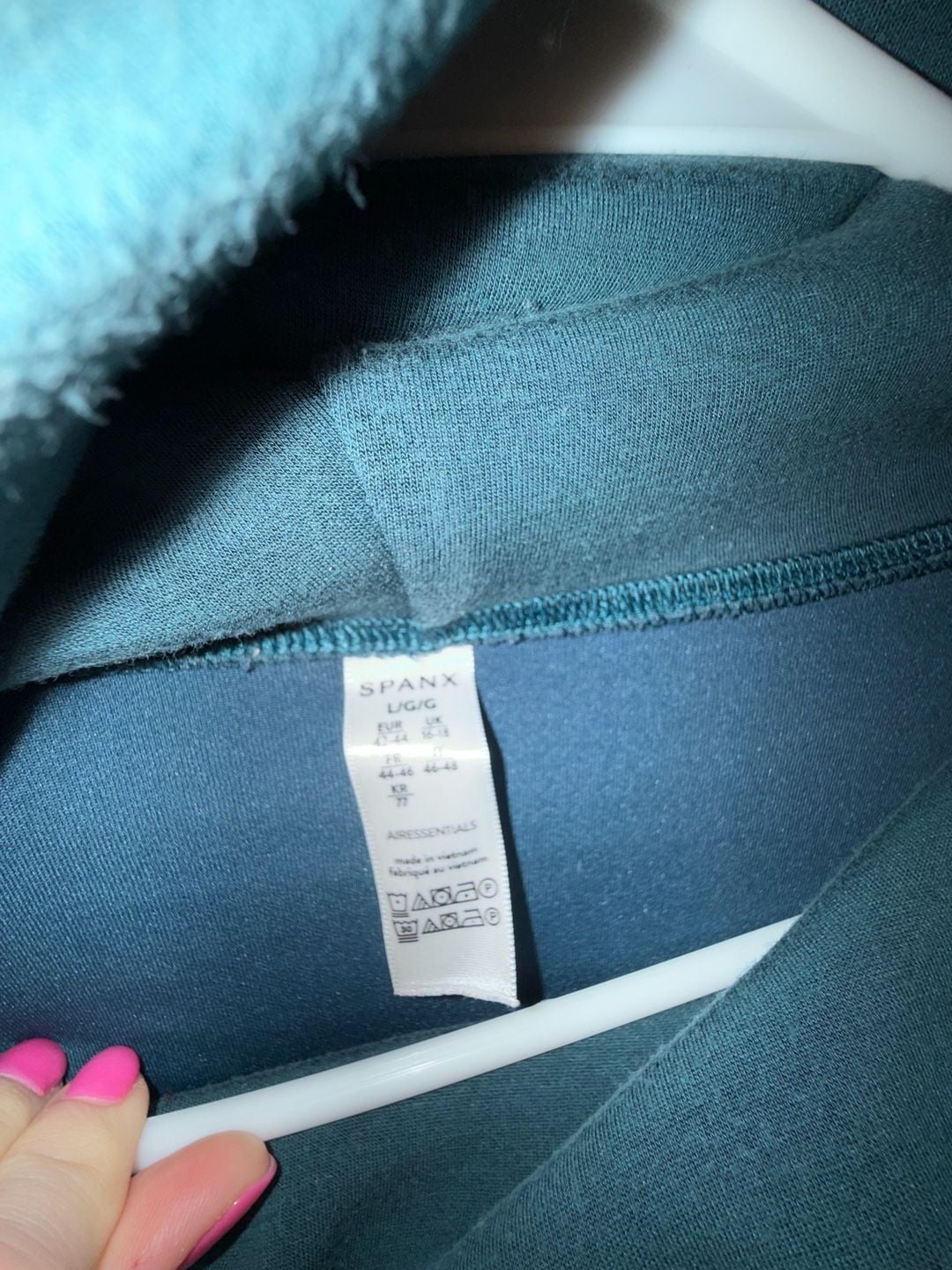 Spanx AirEssentials Mock Neck Tunic in Dark Teal, Size Large 4