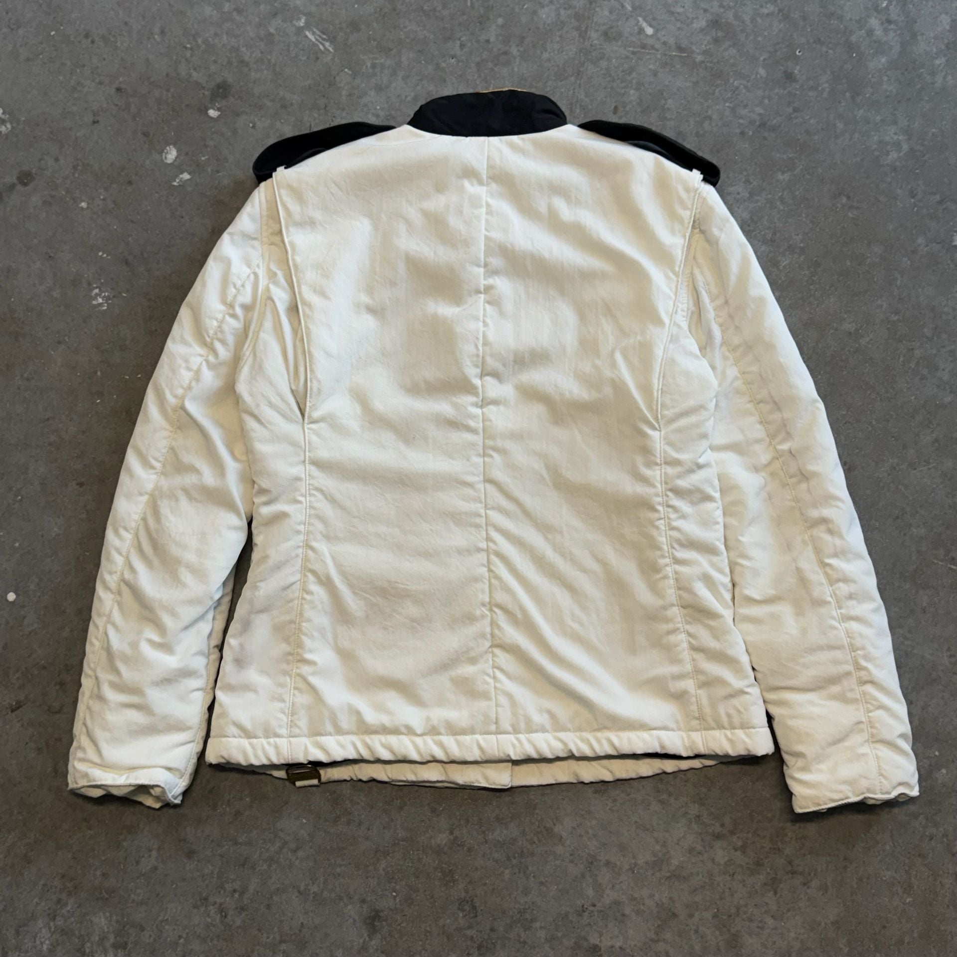 Vintage Ralph Lauren White Military Band Jacket Gold Crest Buttons Size M 4
