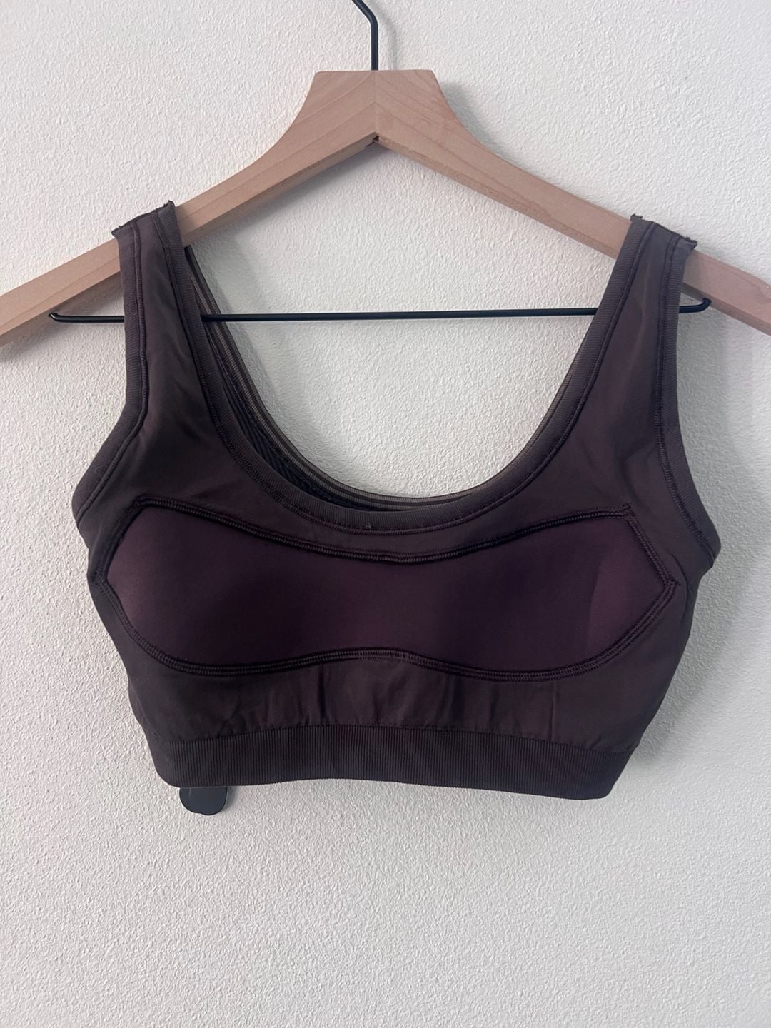 Nike x SKIMS Ribbed Seamless Scoop Bra Phoenix/Truffle Size S BNWT Brown retail $54 3