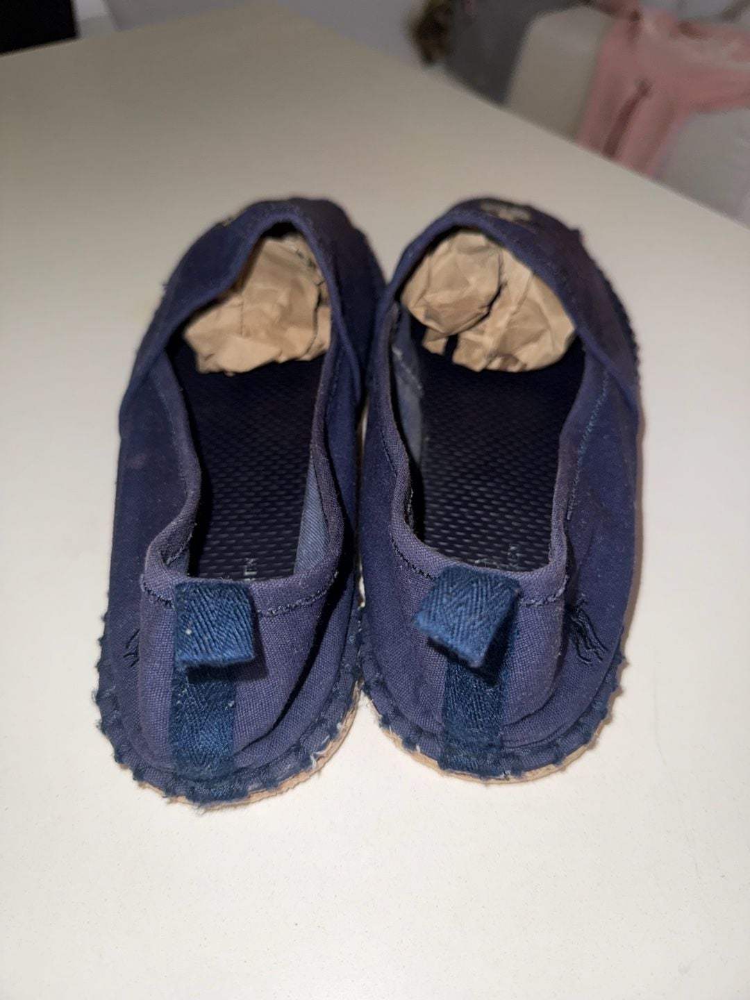Polo Ralph Lauren Barron Polo Bear Canvas Espadrilles Navy Size 9D 5
