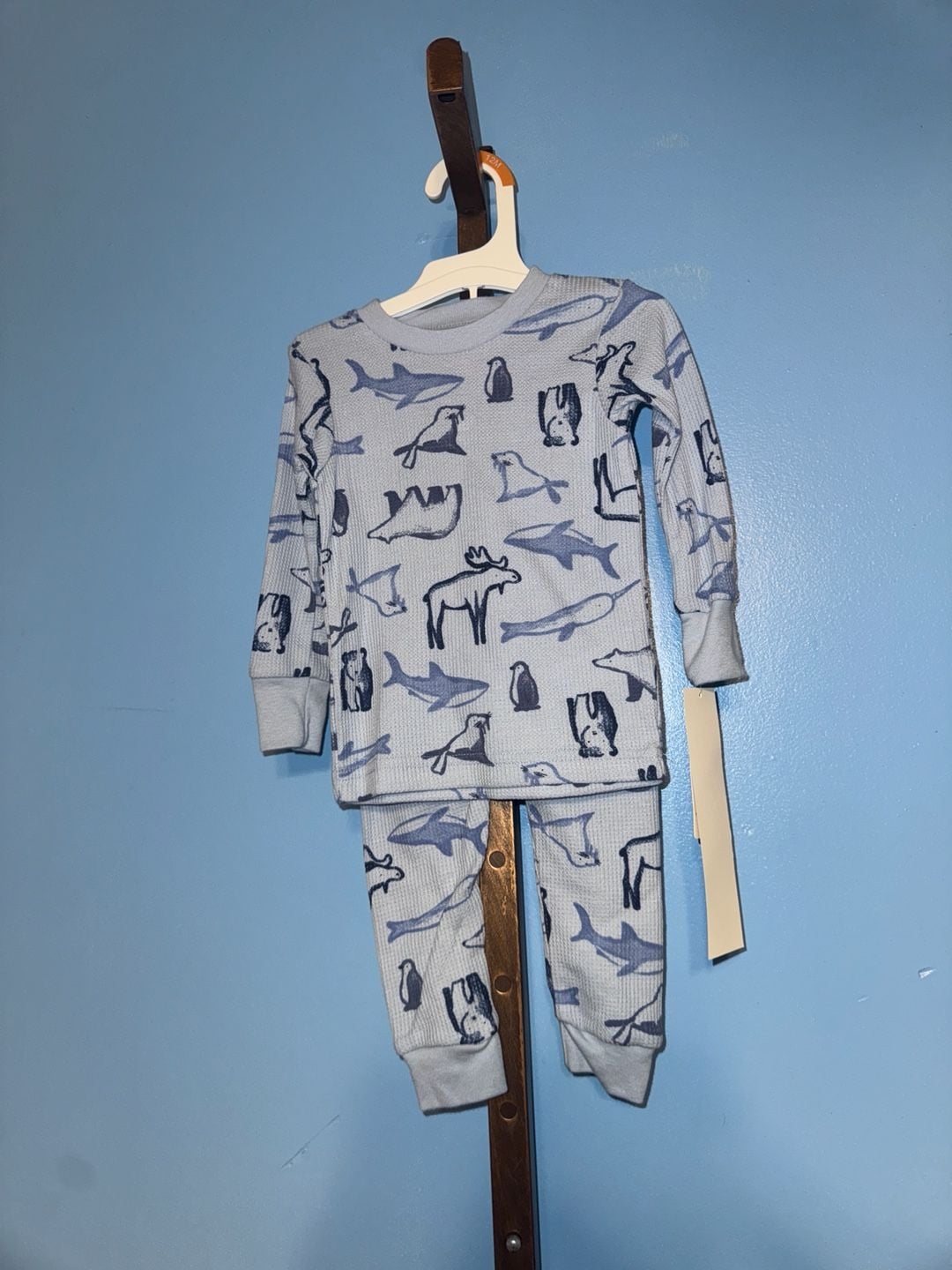 Carter's Baby 2pc Arctic Animal Waffle Pajama Set 12M 1