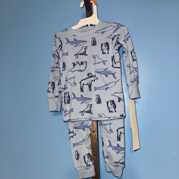 Carter's Baby 2pc Arctic Animal Waffle Pajama Set 12M