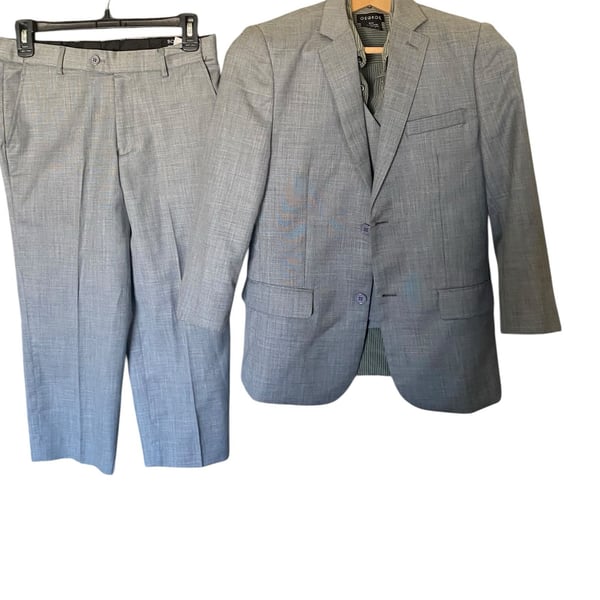 Bocaccio Uomo Boys Grey 4-Piece Suit Set with George Shirt Size 16