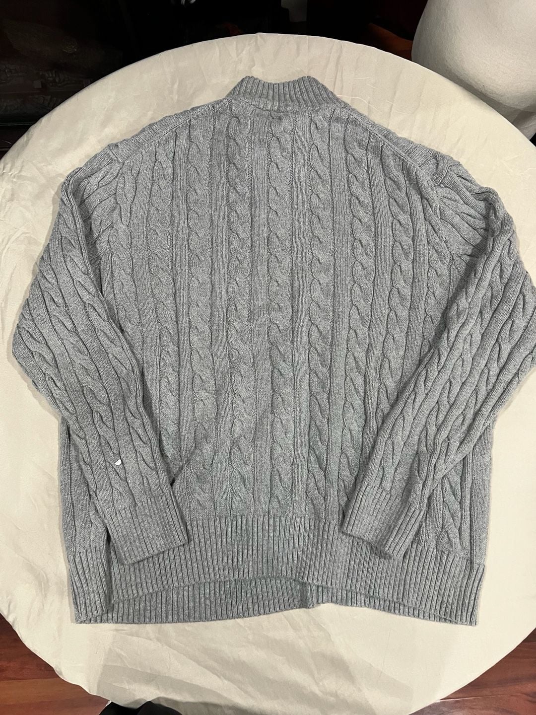 Polo Ralph Lauren Grey Cable-Knit Quarter-Zip Sweater Size 2XB 5