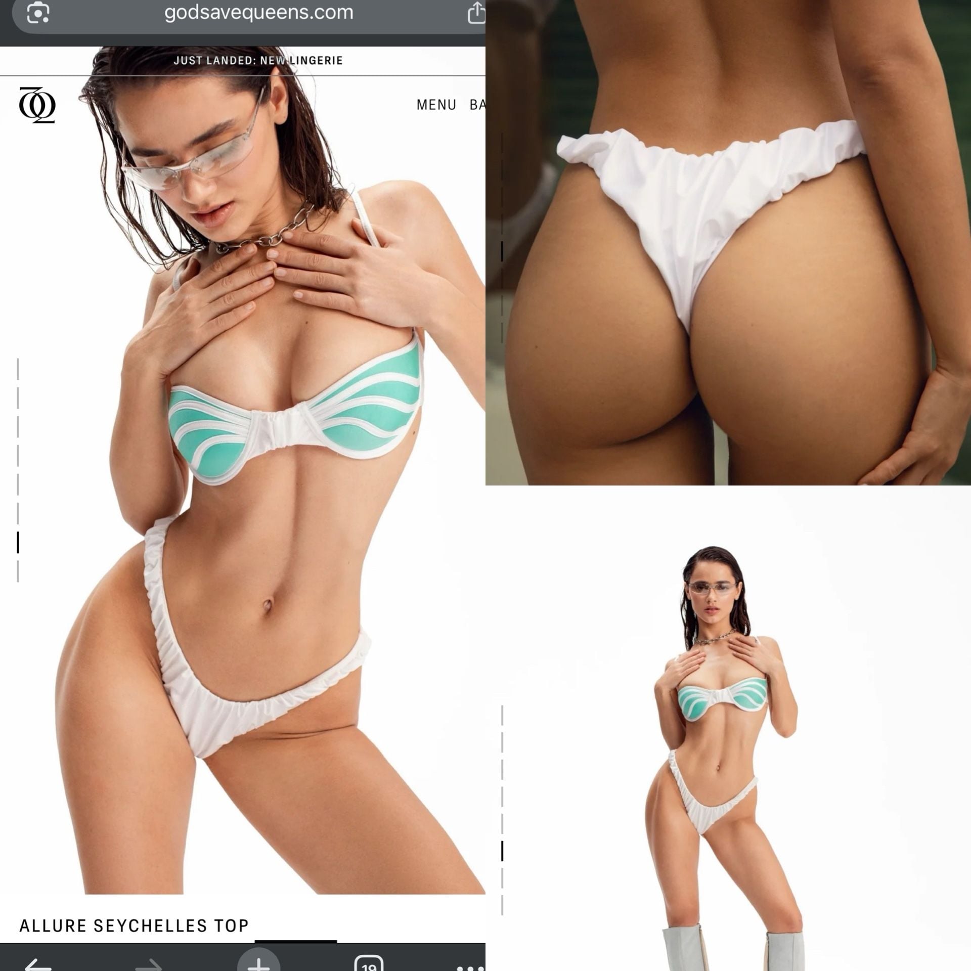 God Save Queens Allure Seychelles Bikini Set - Top Size L, Bottom Size XS 1