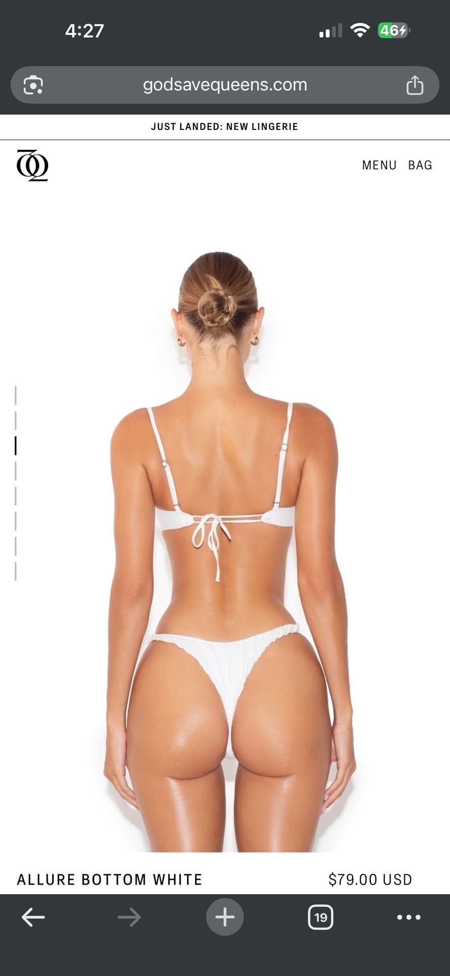 God Save Queens Allure Seychelles Bikini Set - Top Size L, Bottom Size XS 3