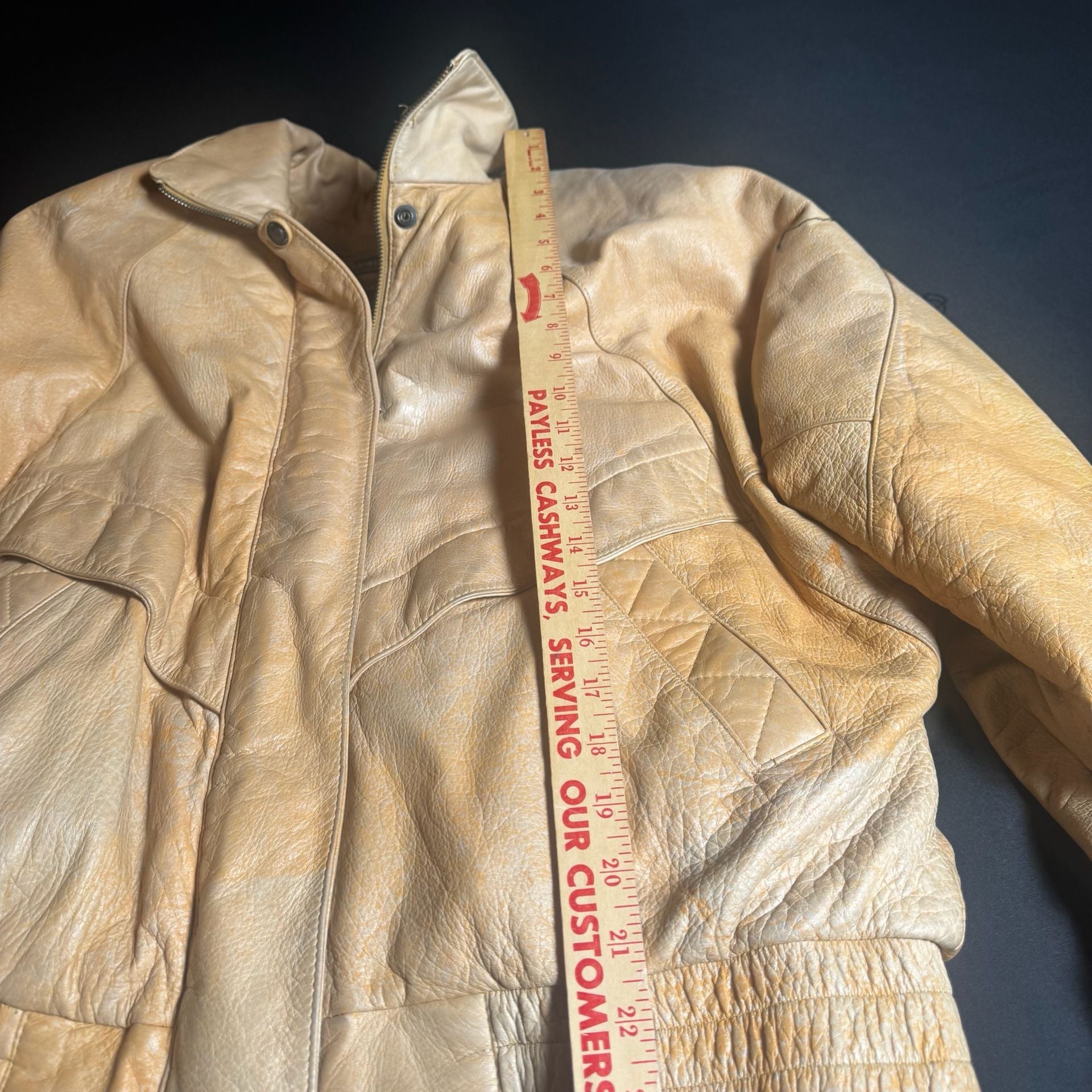 Adventure Bound by Wilsons Vintage Tan Leather Thinsulate Bomber Jacket Size L 11