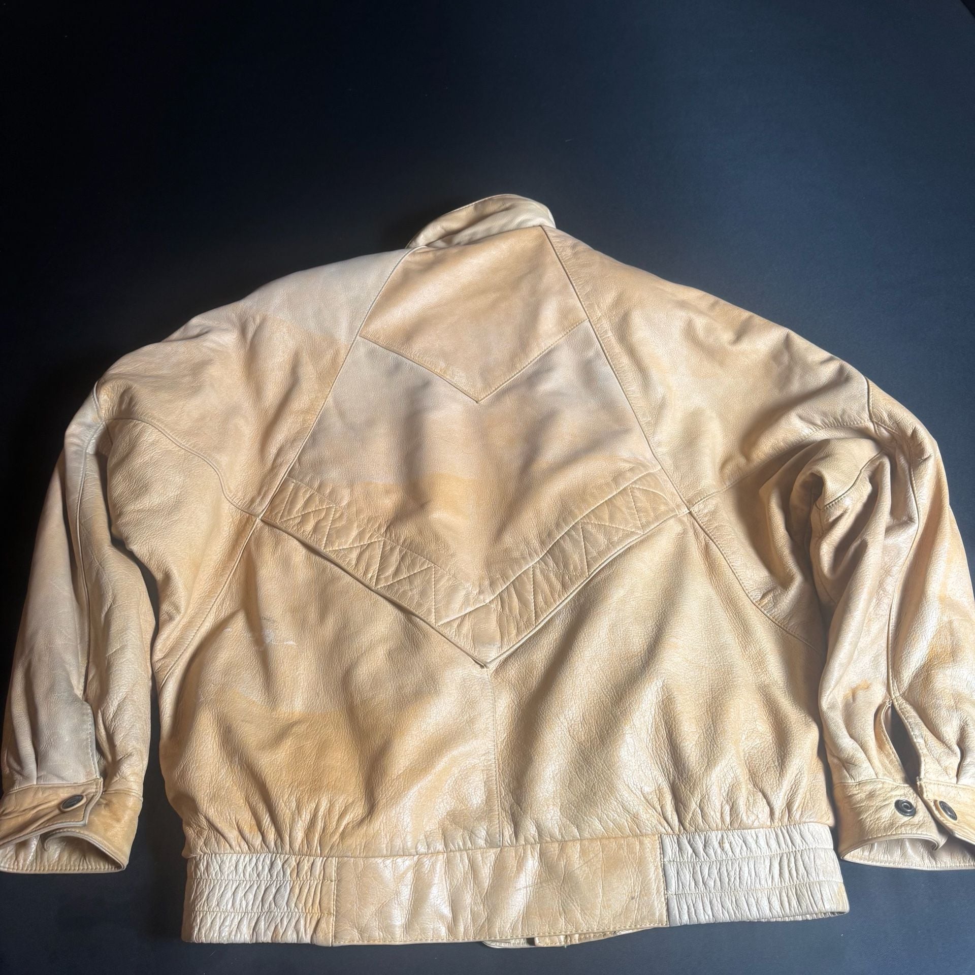 Adventure Bound by Wilsons Vintage Tan Leather Thinsulate Bomber Jacket Size L 13
