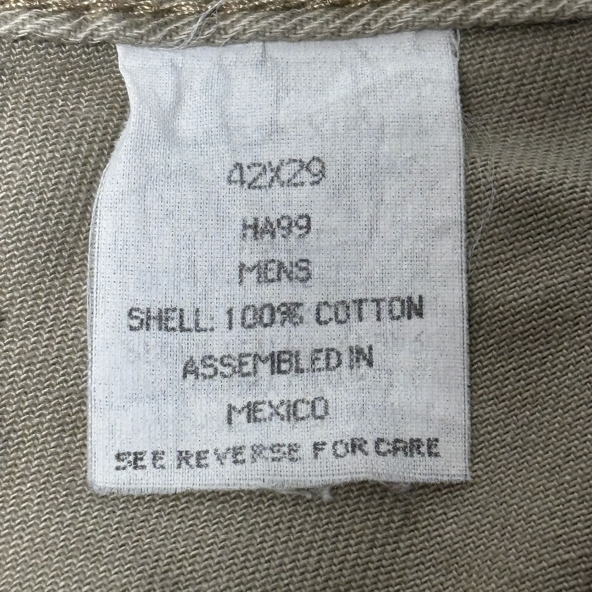 LL Bean Chino Pants Mens 42x29 Khaki Double L Natural Fit Cotton Twill HA99 5
