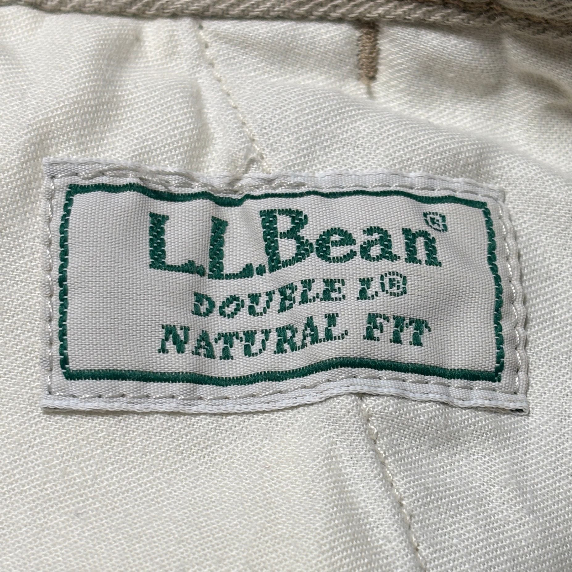 LL Bean Chino Pants Mens 42x29 Khaki Double L Natural Fit Cotton Twill HA99 7