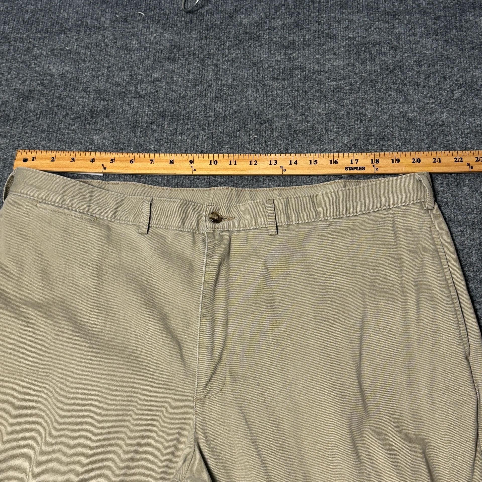LL Bean Chino Pants Mens 42x29 Khaki Double L Natural Fit Cotton Twill HA99 8