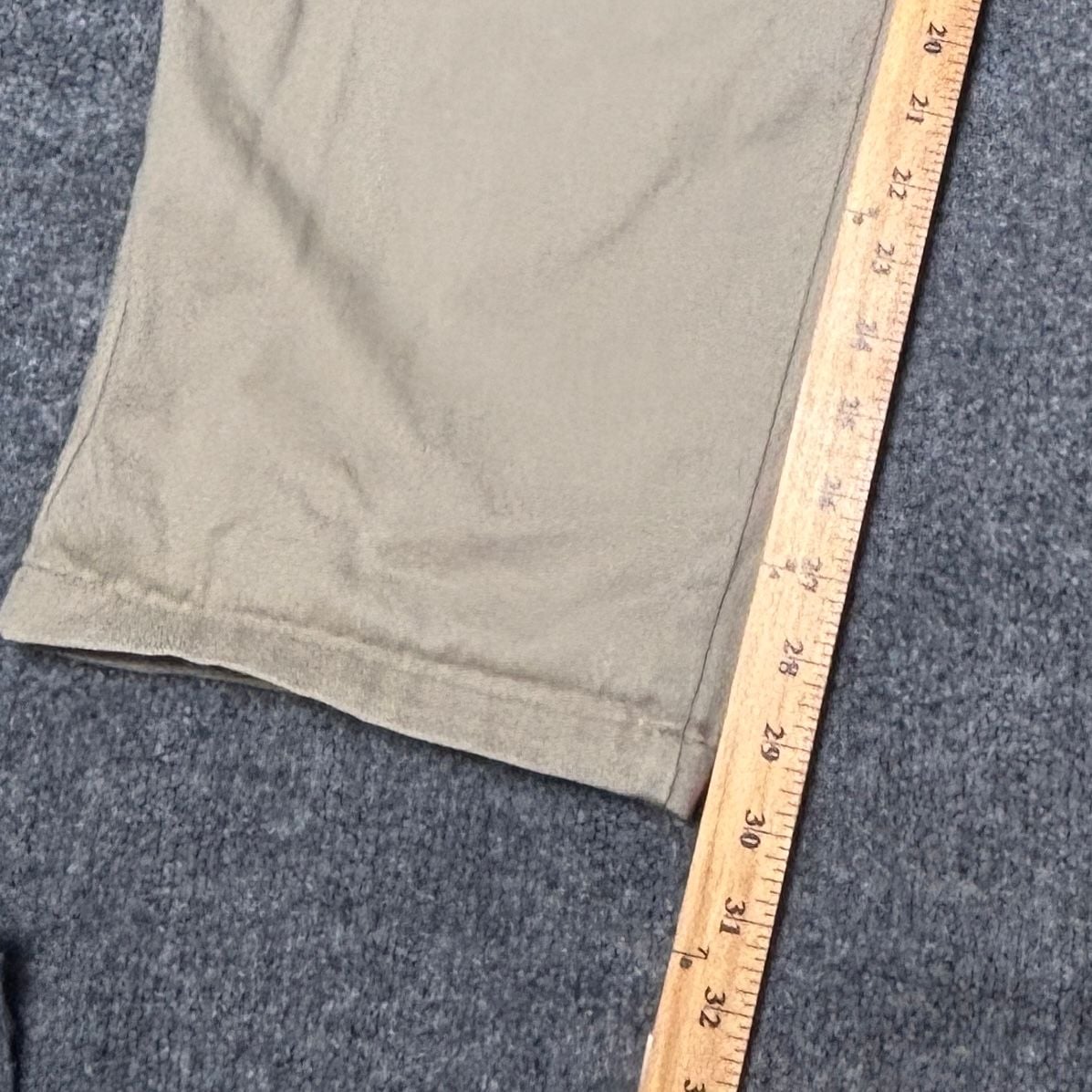 LL Bean Chino Pants Mens 42x29 Khaki Double L Natural Fit Cotton Twill HA99 11