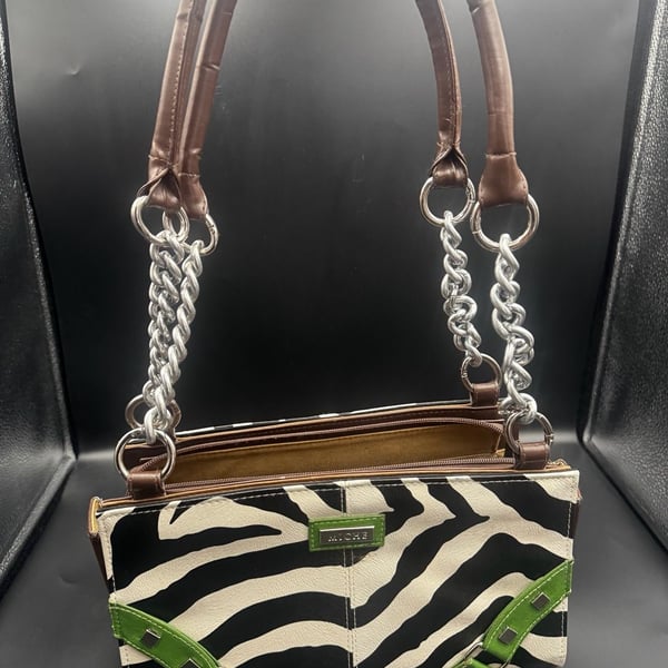 Miche Classic Purse SHELL ONLY Fits Classic Bag ZOE GREEN Black White Zebra