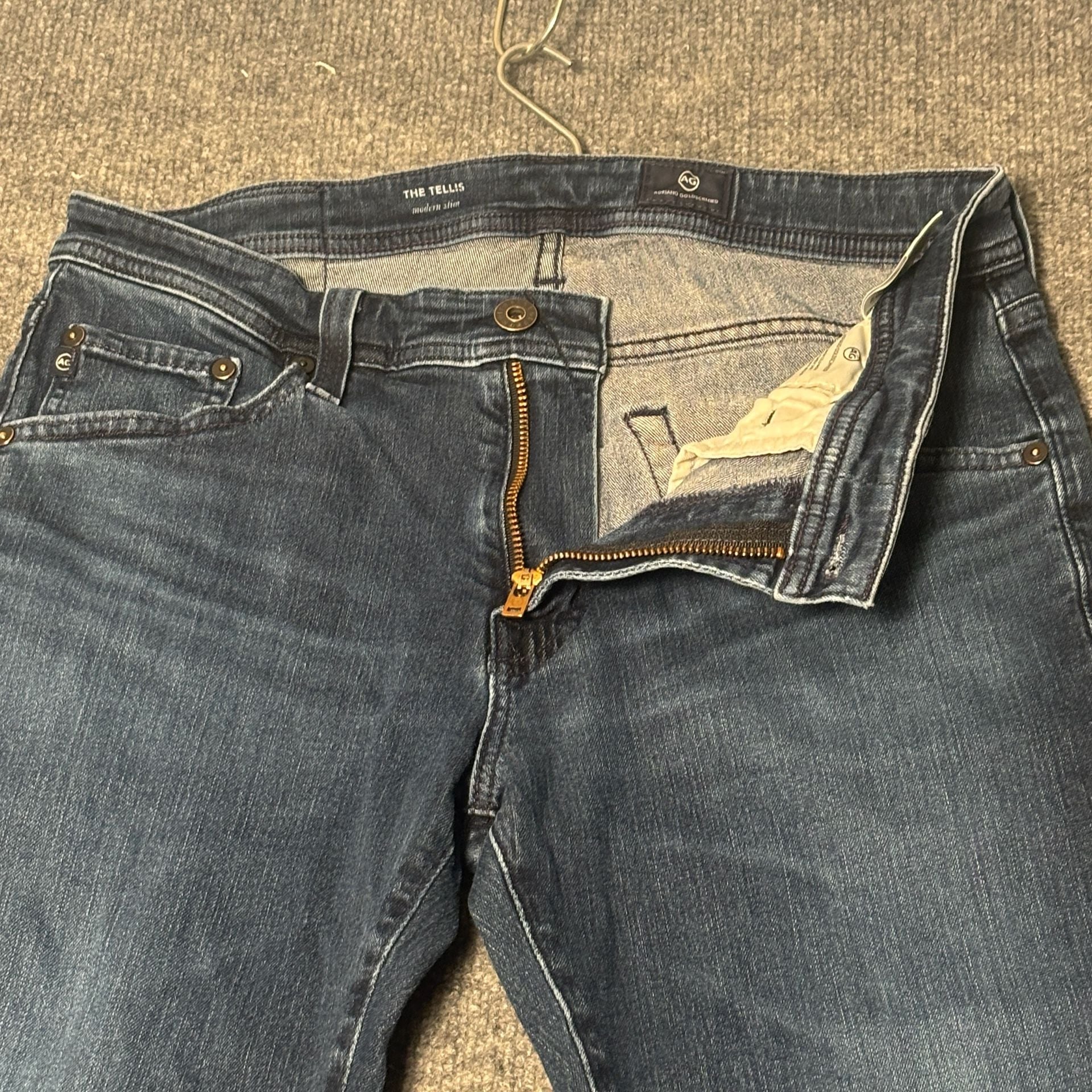 AG Adriano Goldschmied Jeans Mens 31x32 Dark Wash The Tellis Modern Slim Tapered 4