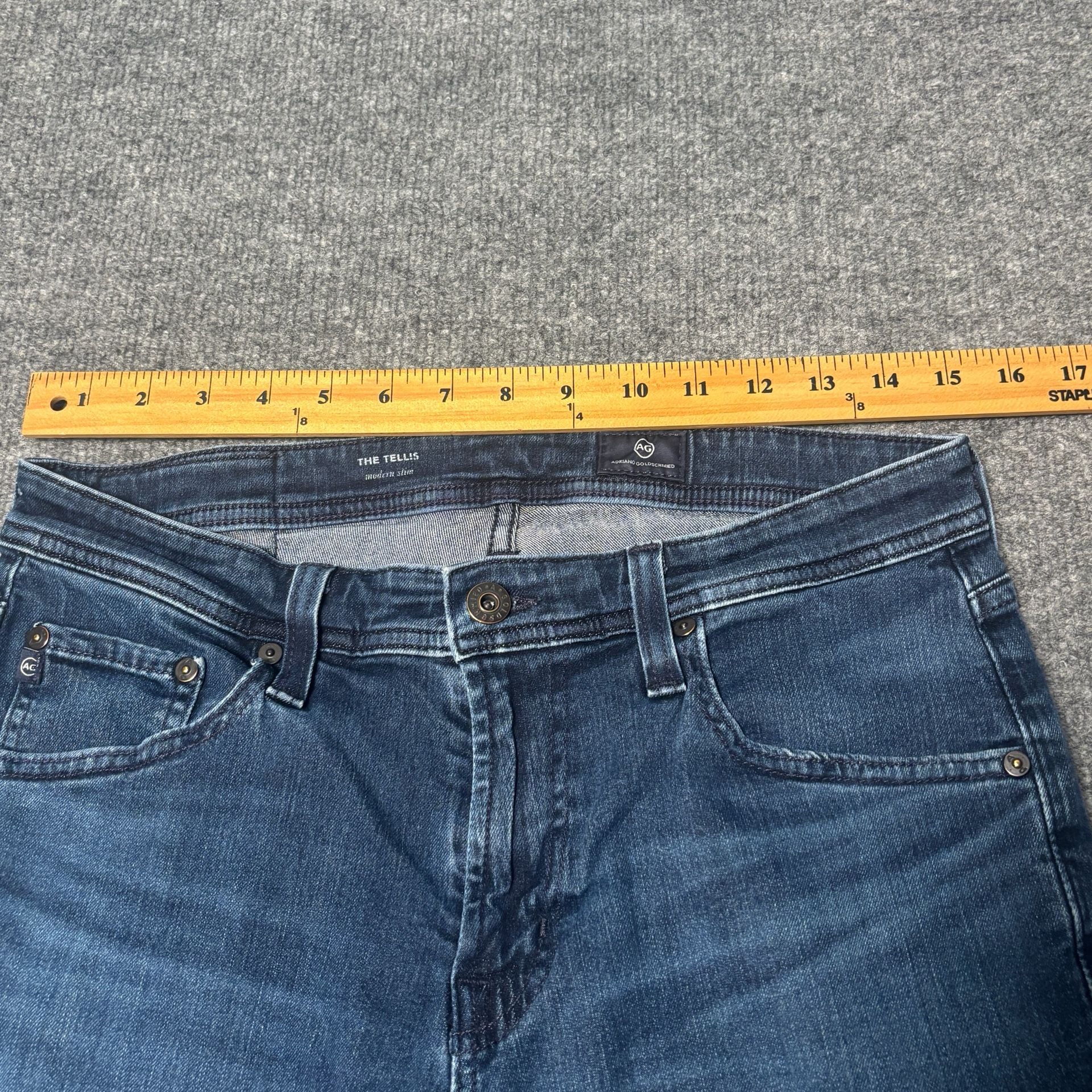 AG Adriano Goldschmied Jeans Mens 31x32 Dark Wash The Tellis Modern Slim Tapered 11