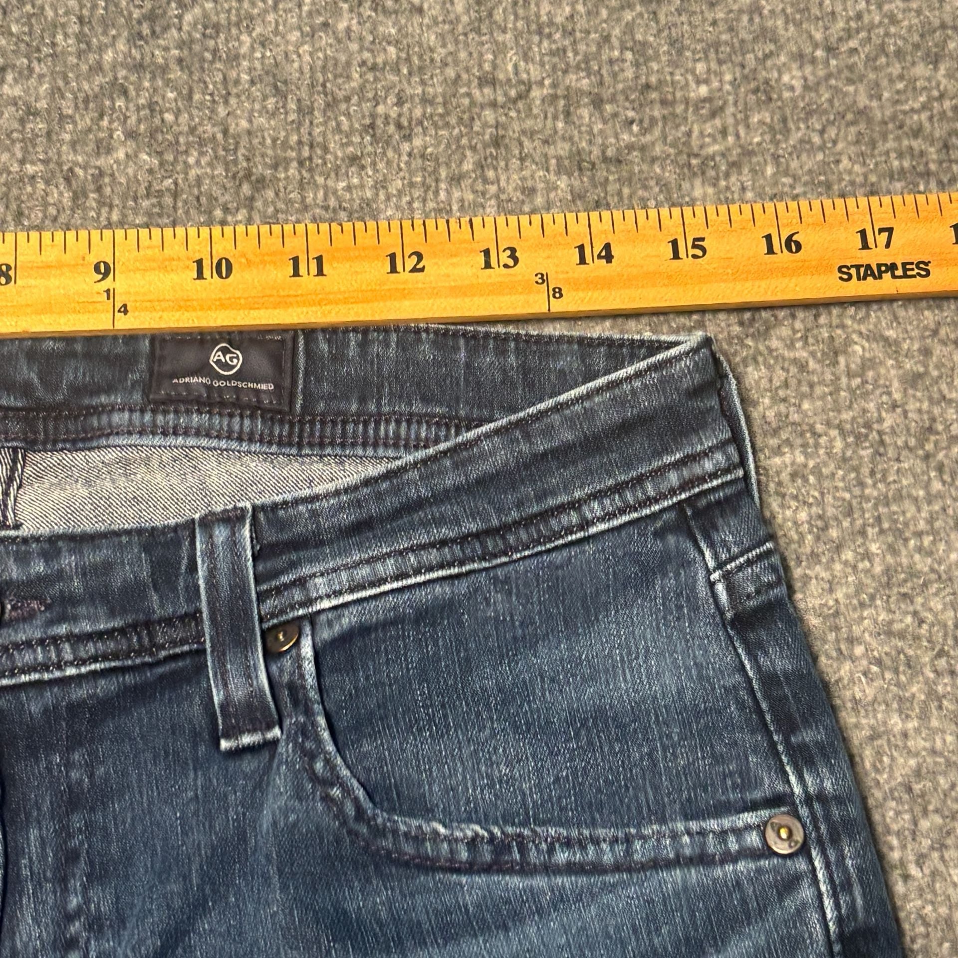 AG Adriano Goldschmied Jeans Mens 31x32 Dark Wash The Tellis Modern Slim Tapered 12