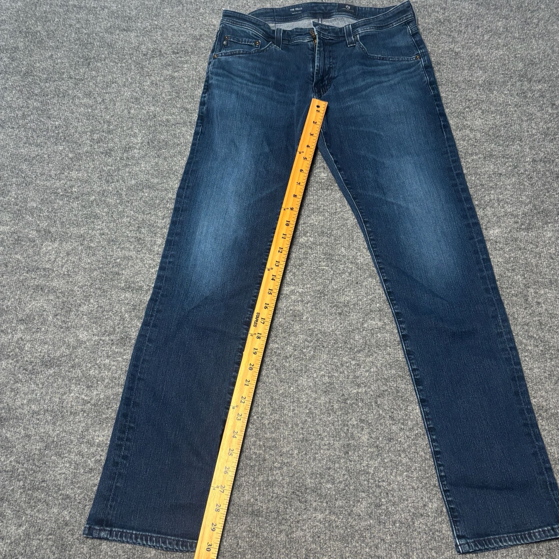 AG Adriano Goldschmied Jeans Mens 31x32 Dark Wash The Tellis Modern Slim Tapered 13