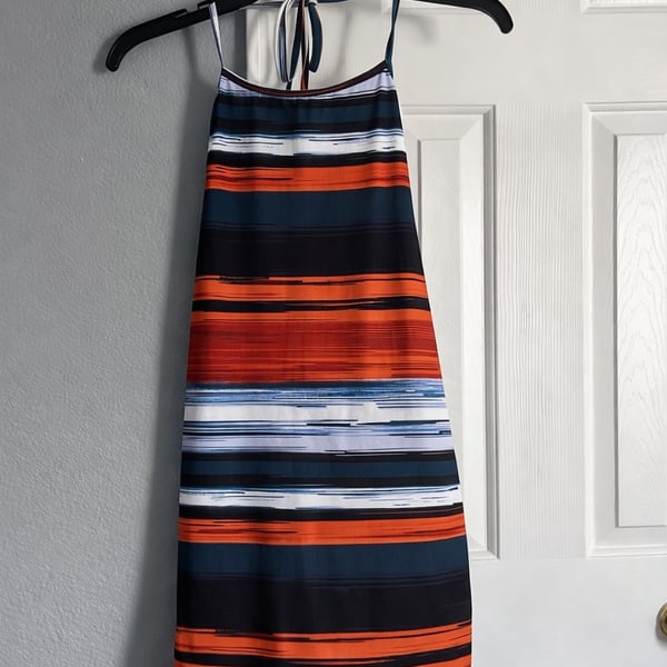 SHEIN Striped Halter Neck Mini Dress Size XS