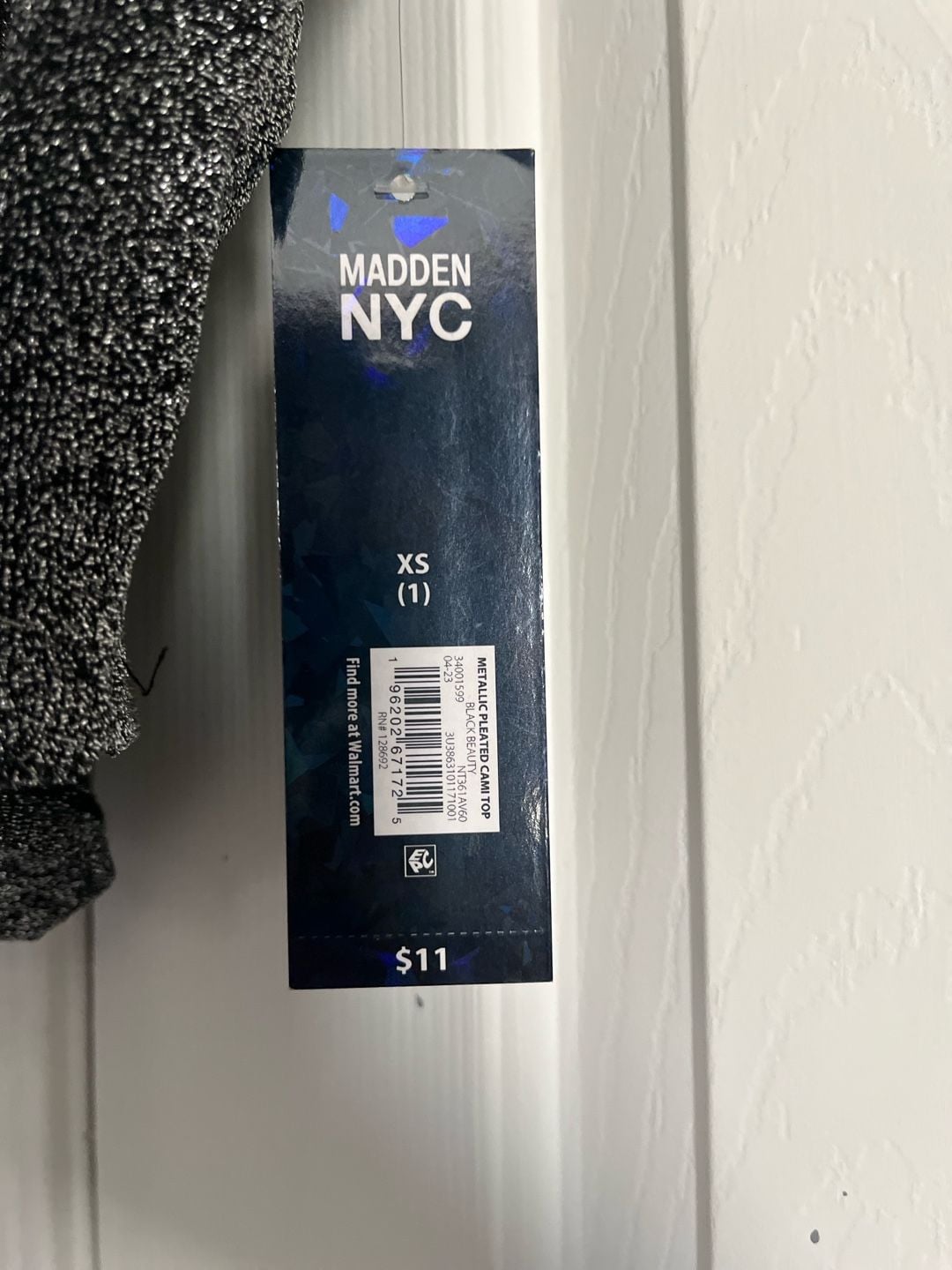 Madden NYC Metallic Pleated Cami Top, Size XS 4