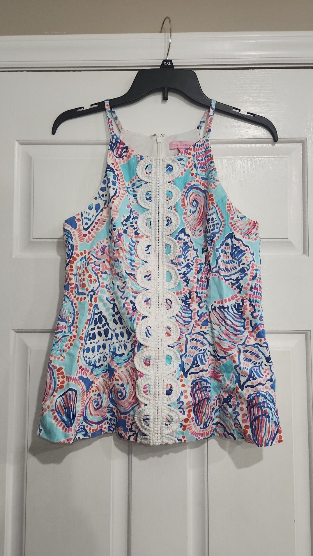 Lilly Pulitzer Tabbie Tank Top Shell Me About It Print Size 10 2