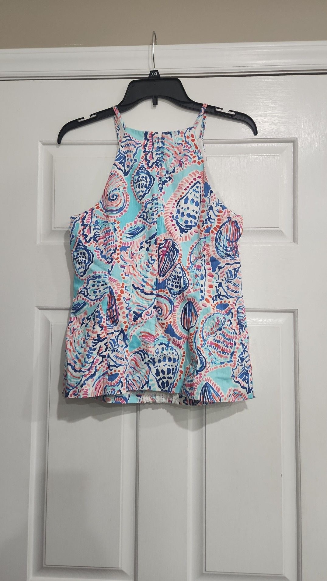 Lilly Pulitzer Tabbie Tank Top Shell Me About It Print Size 10 3